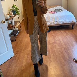 Zara Highwaist wide leg crop trouser